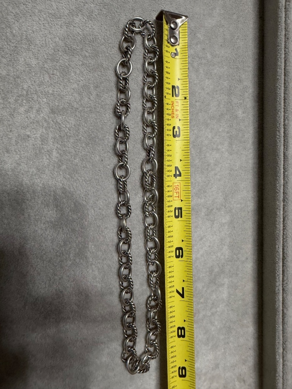 David Yurman Oval Cable link chain 18" Sterling Silver - Picture 3 of 5